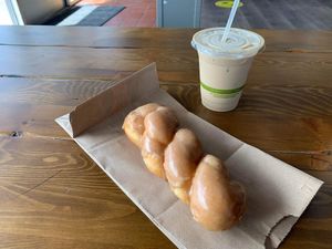 Maple twist and Vietnamese coffee at Vegan Bistro in San Jose
