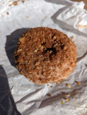 Cinnamon crumble cake donut at Vegan Bistro in San Jose