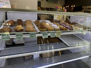 Donut case   at Vegan Bistro in San Jose