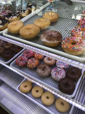 cake and raised donuts. too candy-coated at Vegan Bistro in San Jose