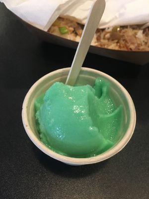 Mint chip gelato at Vegan Bistro in San Jose