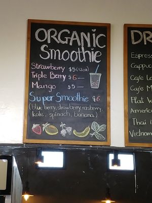 Smoothies at Vegan Bistro in San Jose