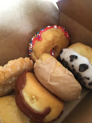 half dozen specialty donuts! at Vegan Bistro in San Jose