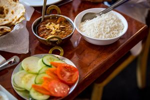 Vegetable Jaipuri + Green Salad at Priya in Greymouth