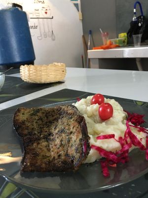 Berenjena’s milanesa   at Yaku in Samaipata