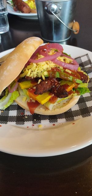 Vegan breakfast bagel at Willi's Kitchen in Wellington