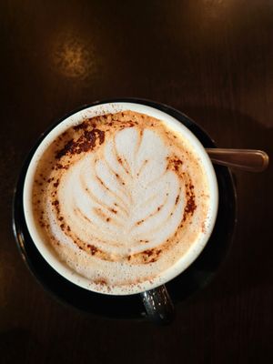 Cappuccino with almond breeze at Willi's Kitchen in Wellington