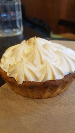 Vegan lemon meringue tart at Willi's Kitchen in Wellington