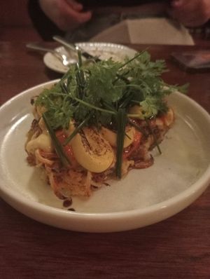 Potato frittata with tiger sauce at Pino's in Islington