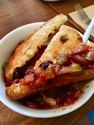 Caponata Brushetta  at Pino's in Islington