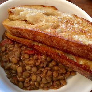 Lentil Brushetta  at Pino's in Islington