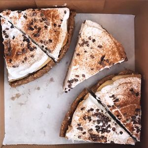 Banoffee Pie With Coconut Cream on top!  at Seed of Happiness in Nicosia