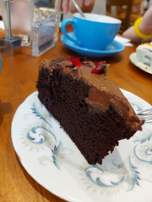 Chocolate cake at eteaket in Edinburgh