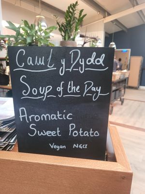 Soup of the Day (Vegan) at Fron Goch Garden Centre in Caernarfon