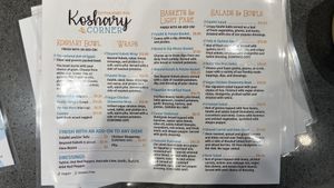 Menu  at Koshary Corner in Clarksville