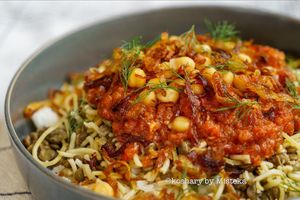 Koshary! vegan and gluten free :) at Koshary Corner in Clarksville