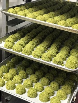 Fresh falafel ready for the fryer  at Koshary Corner in Clarksville