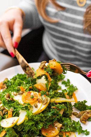 Kale&pear salad at Beanuts - Pop Up in London