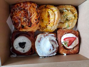 mixed 6, sweet and savory at Flourgirl Baking in Vancouver