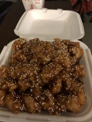 Mock sesame chicken  at New Hong Kong in Memphis