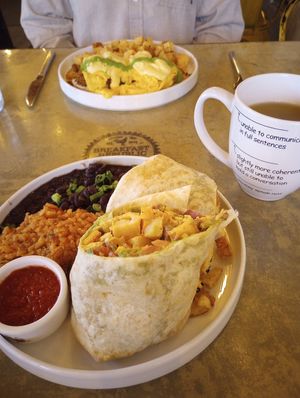 Breakfast burrito & benedict at Breakfast Republic - North Park in San Diego