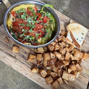 vegan pesto frittata!  at Breakfast Republic - North Park in San Diego