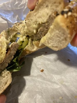 Banana peppers!  at Willow's Bagels in Burlington