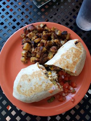 the breakfast burrito at The Friendly Toast in Burlington