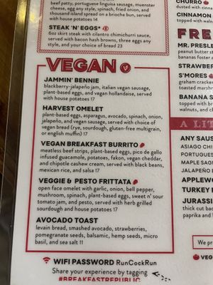 Menu  at Breakfast Republic - Ocean Beach in San Diego