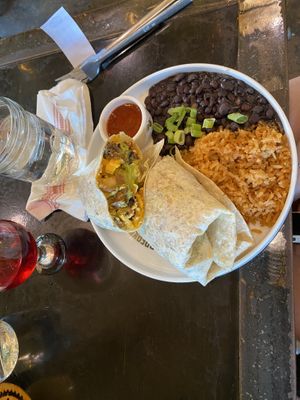 Vegan breakfast burrito  at Breakfast Republic - Liberty Station in San Diego