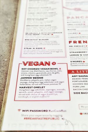 Menu at Breakfast Republic - Liberty Station in San Diego