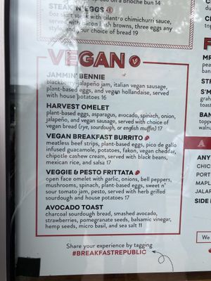 Current menu at Breakfast Republic - East Village in San Diego