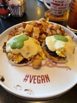 Vegan Jammin’ Bennies! This was amazing and so good #Veganuary at Breakfast Republic - East Village in San Diego