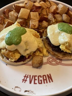 Vegan Jammin’ Bennies -seriously so good #Veganuary at Breakfast Republic - East Village in San Diego