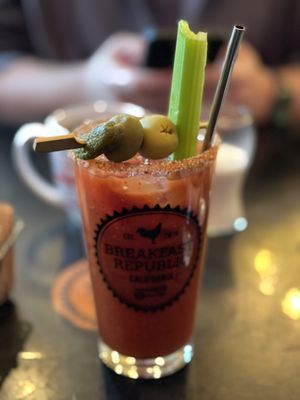 Vegan bloody mary #Veganuary at Breakfast Republic - East Village in San Diego