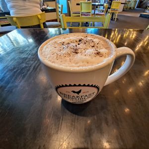 Mexican Mocha Latte (soy milk) 😋 at Breakfast Republic - East Village in San Diego
