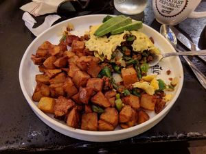 Vegan harvest omelette at Breakfast Republic - East Village in San Diego
