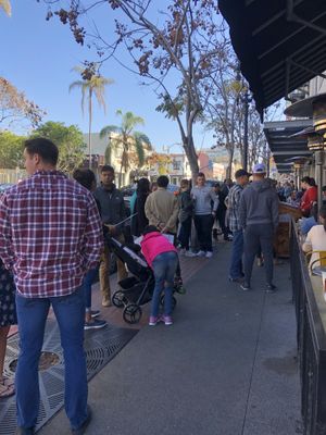 This means is a good place! A lot of people doing the line at Breakfast Republic - East Village in San Diego