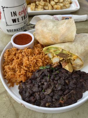 Vegan breakfast burrito  at Breakfast Republic - East Village in San Diego