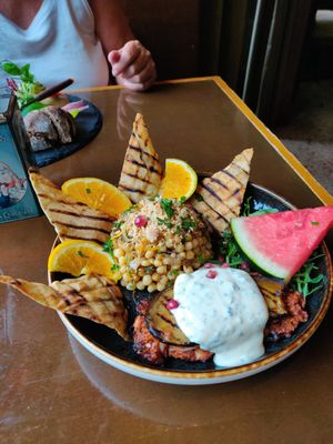Eggplant steak at Gusto-040 in Eindhoven