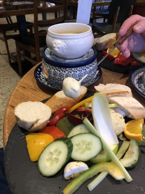Vegan cheese fondue  at Gusto-040 in Eindhoven