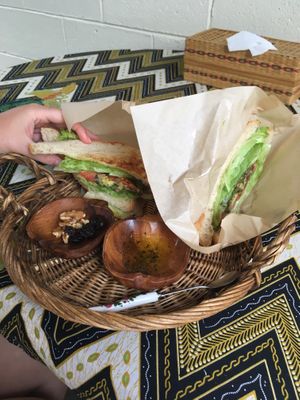 Avocado, lettuce and tomato sandwich- no mayo. at Sabaidee Cafe in Okinawa