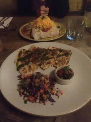 Vegan quesadillas  at Pepe's in Newmarket