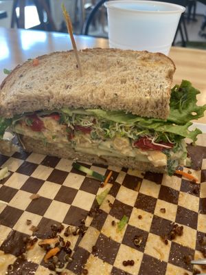 Vegan chickpea sandwich  at Graze in Walla Walla