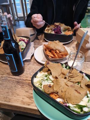 Menue mit Wedges und veganem Döner at Gustav Grün - Wilhelmstraße in Muenster