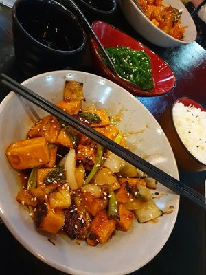 sweet and sour stirfry with tofu at Cool Lala in Airlie Beach