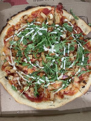 Vegan/Vegetarian Chicken Bacon Ranch Pizza  at Julien's in Millbrook