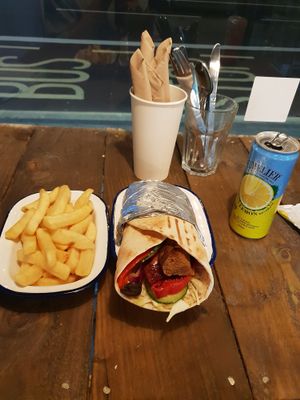 Karma chameleon seitan meal deal at Karma Kebab in Edinburgh