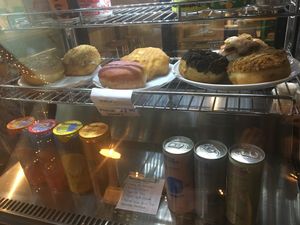 Doughnuts and coffee  at Karma Kebab in Edinburgh