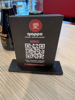 QR code for full menu  at TRN - Giappo  in Caselle Torinese